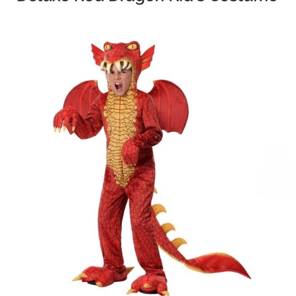 Deluxe Red Dragon Kid's Costume - Picture 1 of 1